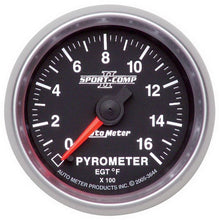 Load image into Gallery viewer, Autometer Sport-Comp II Full Sweep Electronic 52mm 0-1600 degree F Pyrometer Gauge