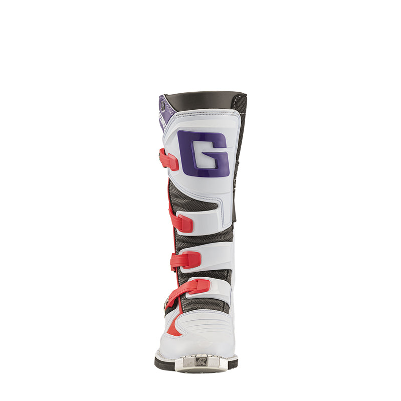 Gaerne GXJ Boot White/Red/Purple Size Youth - 2.5