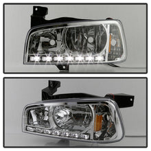 Load image into Gallery viewer, Xtune Dodge Charger 06-10 1Pc LED Crystal Headlights Chrome HD-ON-DCH05-1PC-LED-C