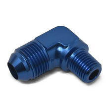 Load image into Gallery viewer, Russell Performance -12 AN to 1/2in NPT 90 Degree Flare to Pipe Adapter (Blue)