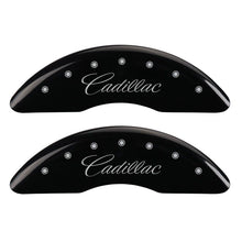 Load image into Gallery viewer, MGP 4 Caliper Covers Engraved Front Cadillac Engraved Rear XTS Black finish silver ch