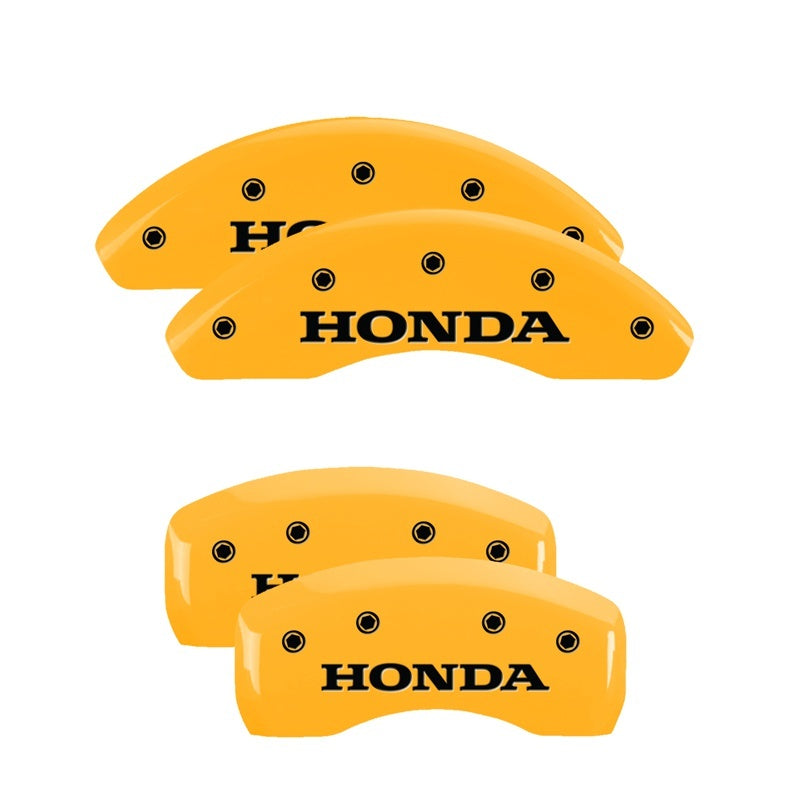 MGP 4 Caliper Covers Engraved Front & Rear MGP Yellow finish black ch