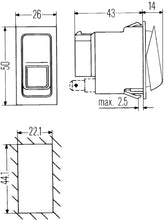 Load image into Gallery viewer, Hella Switch Rocker Spst W/ Loc Light