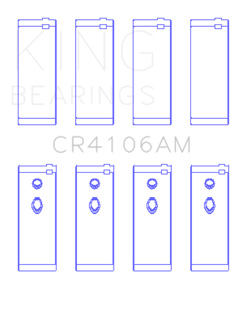 King Engine Bearings Daewoo/GM/Isuzu/Opel/Vauxhall (Size 1.0) Rod Bearing Set