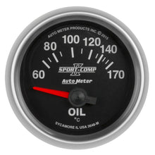 Load image into Gallery viewer, Autometer Sport-Comp II Gauge Oil Temp 2 1/16in 60-170f Electric Sport-Comp II