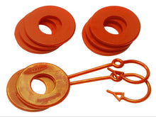 Load image into Gallery viewer, Daystar Fluorescent Orange Locking D Ring Isolator Pair w/Washer Kit