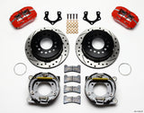 Wilwood Dynapro Low-Profile 11.00in P-Brake Kit Drill-Red Mopar/Dana 2.36in Off w/Snap Ring Brng