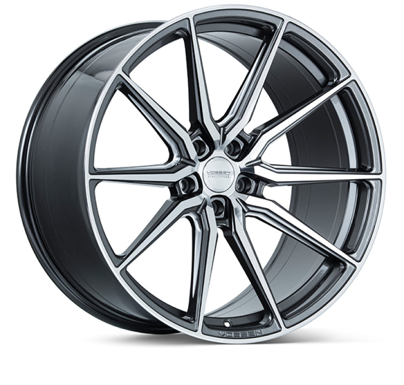 Vossen HF-3 22x9 / 5x114.3 / ET32 / Flat Face / 73.1 - Gloss Graphite Polished Wheel