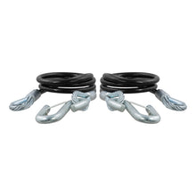 Load image into Gallery viewer, RockJock Curt Towing Safety Cable Kit 44 1/2in Long w/ 2 Snap Hooks 5000lbs 2-Pack