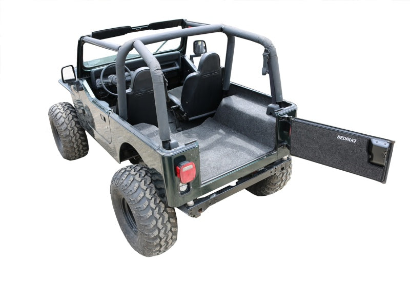 BedRug 76-80 Jeep CJ-7 Rear Kit w/Gussets 4pc Floor Kit (Incl Tailgate & Cargo Liner)