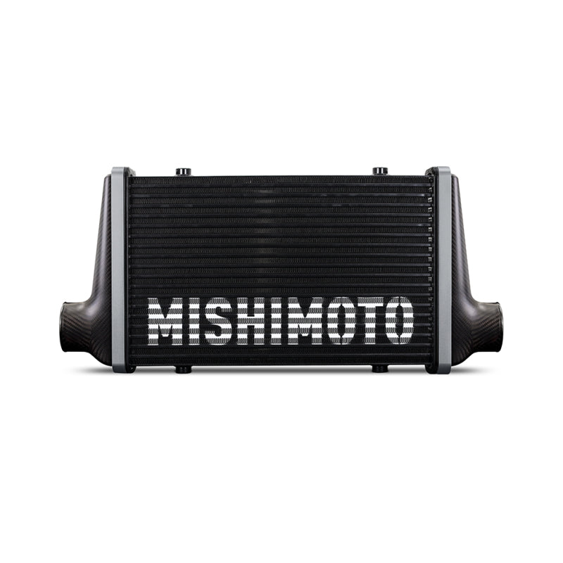 Mishimoto Universal Carbon Fiber Intercooler - Gloss Tanks - 450mm Gold Core - C-Flow - C V-Band