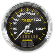 Load image into Gallery viewer, Autometer Gauge GPS Speedometer 3-3/8in 140 MPH Marine Carbon Fiber Gauge