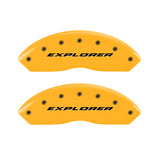 MGP 4 Caliper Covers Engraved Front & Rear Explorer Yellow Finish Black Char 2006 Ford Explorer