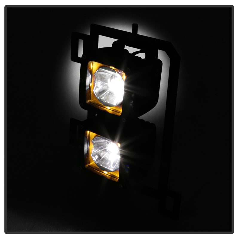 Spyder Dodge Ram 2013-2018 1500 Only Full LED Fog Lights W/Bracket and Universal Switch- Clear