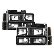 Load image into Gallery viewer, xTune GMC C/K Series 94-98 Headlights w/ Corner and Parking Lights - Black HD-JH-GCK94-BK-SET