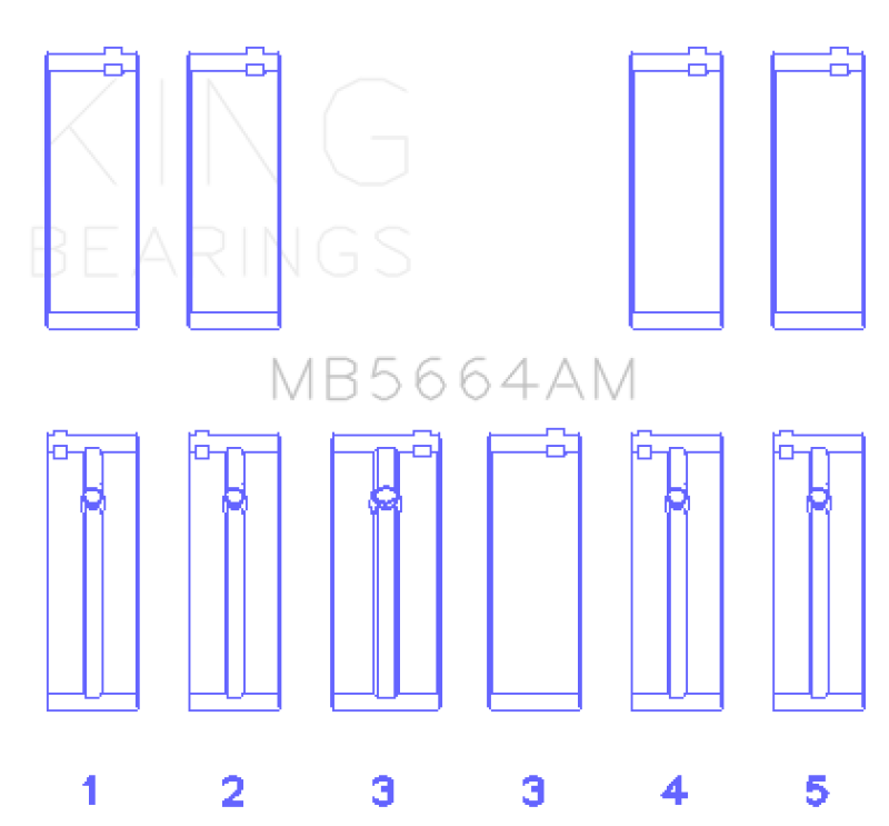 King Engine Bearings Nissan QR25DE DOHC 16 Valves (Size +0.25) Main Bearing Set
