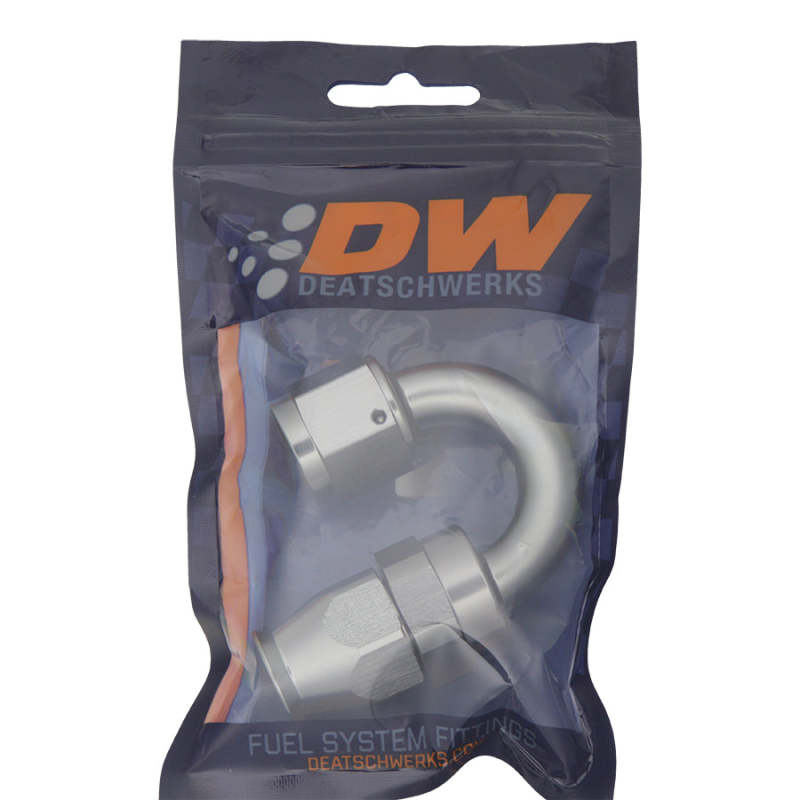 DeatschWerks 8AN Female Swivel 180-Degree Hose End PTFE (Incl. 1 Olive Insert)