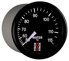 Load image into Gallery viewer, Autometer Stack Instruments 52mm 50-115 Celsius 3/8 BSPT (M) Mechanical Water Temp Gauge - Black