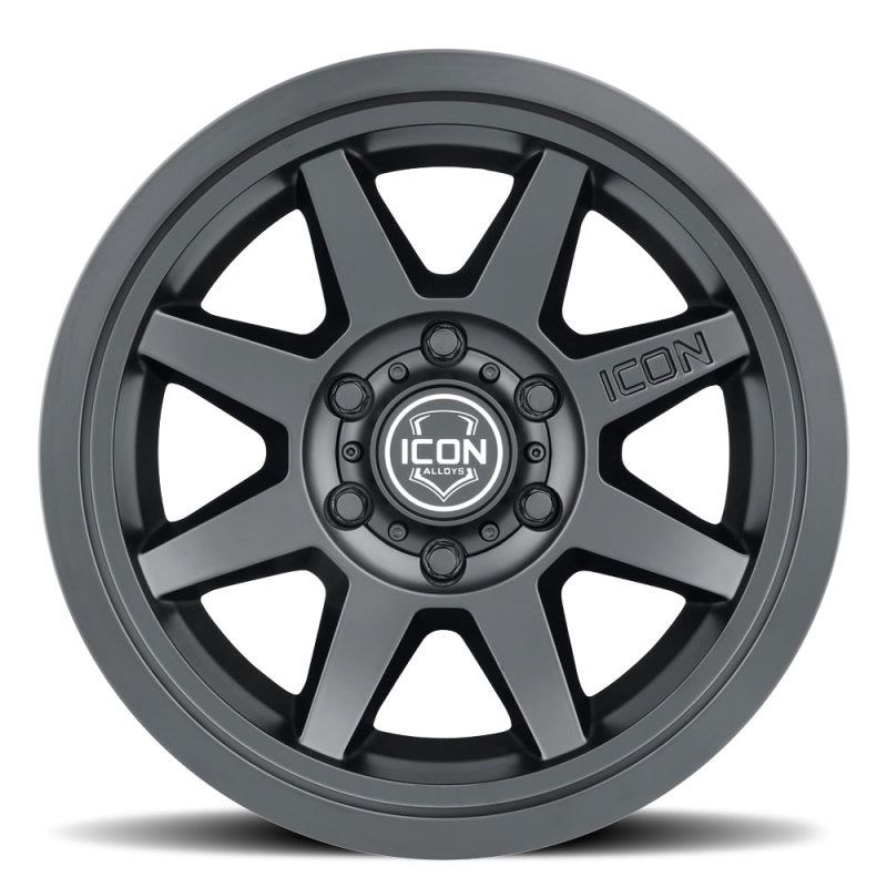 ICON Rebound 17x8.5 5x5 -6mm Offset 4.5in BS 71.5mm Bore Satin Black Wheel