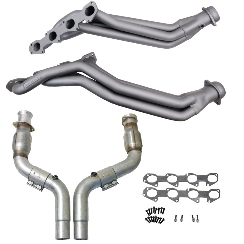 BBK 05-24 Dodge 6.1L/6.2L/6.4L Hemi 1-7/8in Headers w/High Flow Catted Mid Pipe (Ti Ceramic)