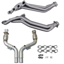 Load image into Gallery viewer, BBK 05-24 Dodge 6.1L/6.2L/6.4L Hemi 1-7/8in Headers w/High Flow Catted Mid Pipe (Ti Ceramic)