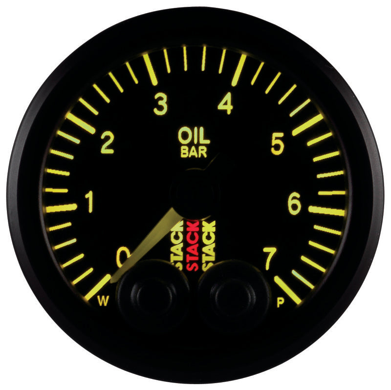 Autometer Stack 52mm 0-7 Bar M10 Male Pro-Control Oil Pressure Gauge - Black