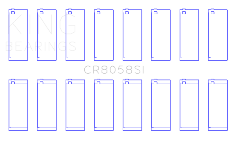 King Engine Bearings Ford 6.2L V8 (Size +.25) Connecting Rod Bearing Set (Set of 8)