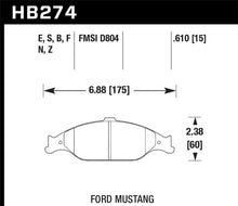 Load image into Gallery viewer, Hawk 1999-2004 Ford Mustang Base 3.8 HPS 5.0 Front Brake Pads