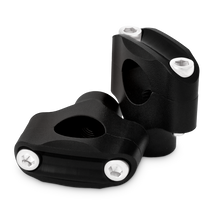 Load image into Gallery viewer, Burly Brand Reaper Riser Clamp 2-Bolt 1-1/2in Tall for 1in Bar, Set - Texture Black
