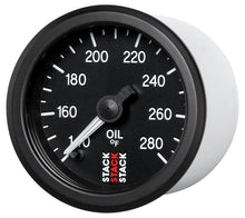 Load image into Gallery viewer, Autometer Stack 52mm 140-280 Deg F 1/8in NPTF Male Pro Stepper Motor Oil Temp Gauge - Black