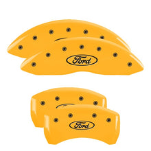 Load image into Gallery viewer, MGP 4 Caliper Covers Engraved Front &amp; Rear ST Yellow finish black ch