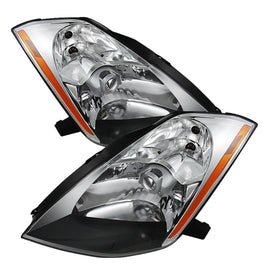 xTune Nissan 350Z 03-05 (Hid Model Only) Crystal Headlights Chrome HD-JH-N350Z-HID-C