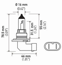 Load image into Gallery viewer, Hella Bulb 9006/Hb4 12V 55W P22D T4 (2)