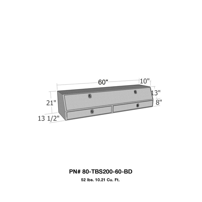Westin/Brute Contractor TopSider 60in w/ Drawers & Doors - Aluminum