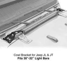 Load image into Gallery viewer, XK Glow Cowl Light Bar Bracket for Jeep Gladiator JT &amp; Wrangler JL (30-32In Bar)