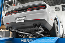 Load image into Gallery viewer, MBRP 15-16 Dodge Challenger RT 5.7L T304 SS 3in Dual Rear Cat-back CF Quad Tips - Street