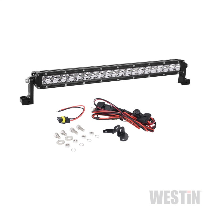 Westin Xtreme LED Light Bar Low Profile Single Row 20 inch Flood w/5W Cree - Black