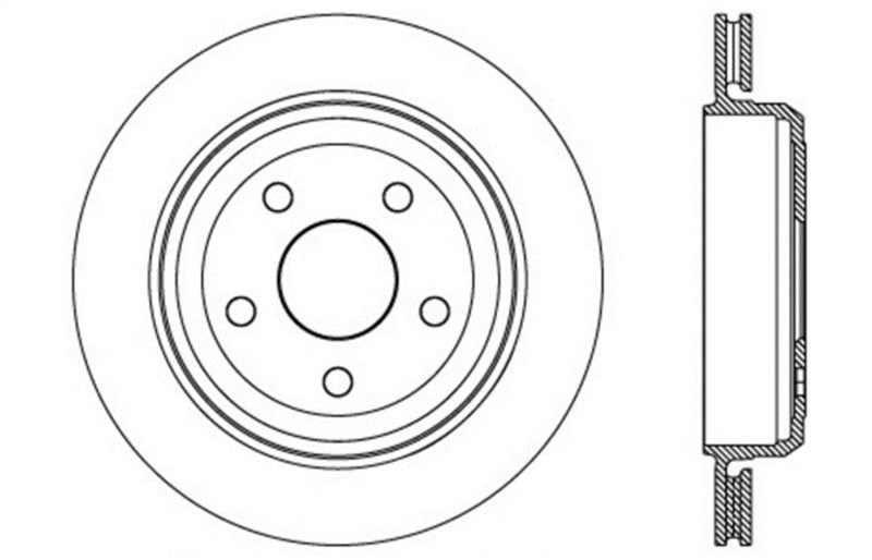 StopTech Slotted & Drilled Sport Brake Rotor 11-17 Jeep Grand Cherokee (Excludes SRT8)