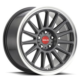 Raceline 315G Grip 18x8.5in / 5x120 BP / 45mm Offset / 74.1mm Bore - Gunmetal & Machined Wheel