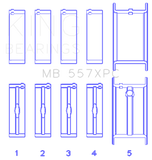 King Engine Bearings General Motors 262/ 267/ 302/ 307/ 327/ 350 pMaxBlack Coated Main Bearing Set