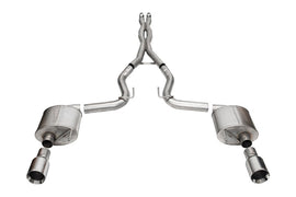 Corsa 24+ Ford MustangGT Sport Cat-Back Exhaust Sys. 3.0in Dual Rear Exit w/4.5in Straight Cut Tips