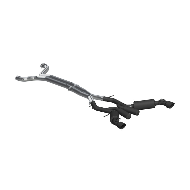 MBRP 16-19 Chevrolet Camaro SS 6 Speed 3in Dual Cat Back w/ 4.5in OD Tips - Black (Non NPP Models)