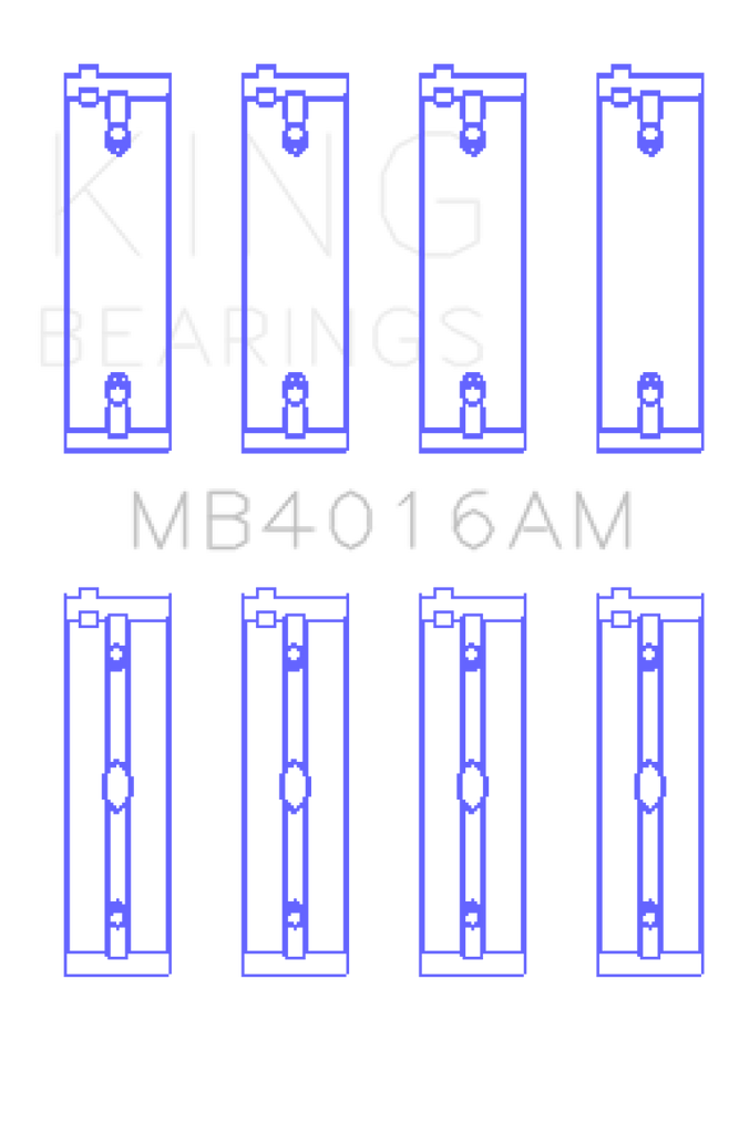 King Engine Bearings Mitsubishi 181CI 3.0L 6G72 V6 (Size +0.25) Main Bearing Set