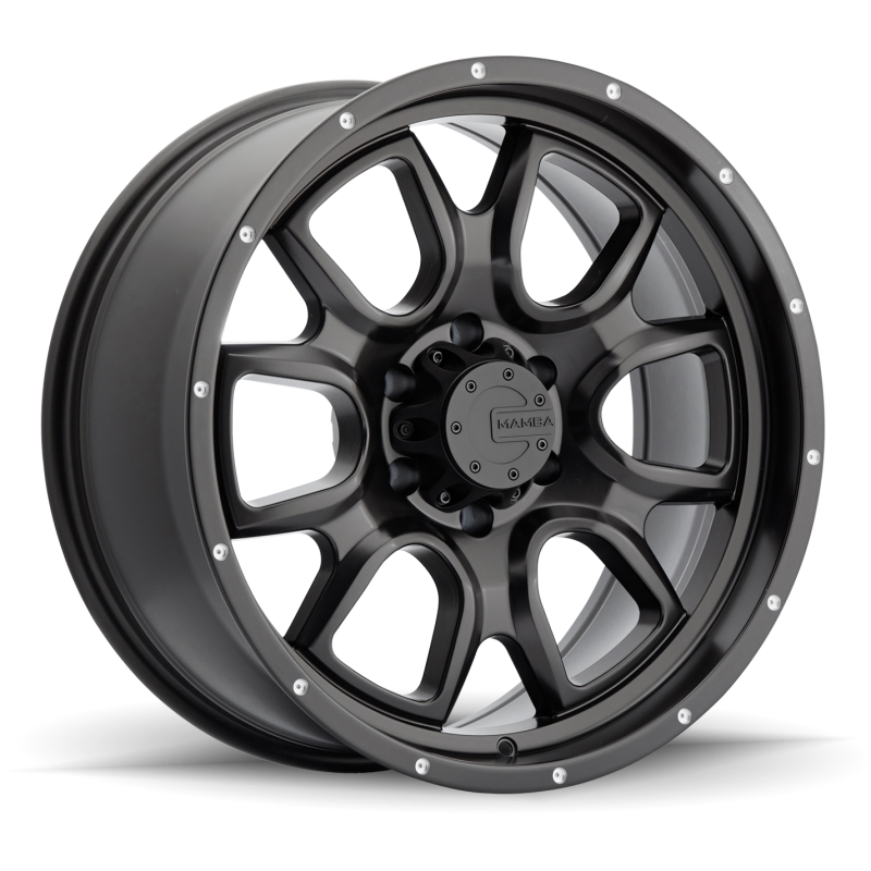 Mamba M19 15x8 5x114.3 ET13 Matte Black w/ Drill Holes