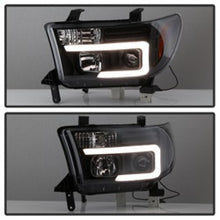 Load image into Gallery viewer, Spyder 08-13 Toyota Sequoia Projector Headlights - Light Bar DRL - Black PRO-YD-TTU07V2-LB-BK