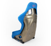 Load image into Gallery viewer, NRG FRP Bucket Seat ULTRA Edition - Large (Blue Alcantara/Gold Glitter Back)