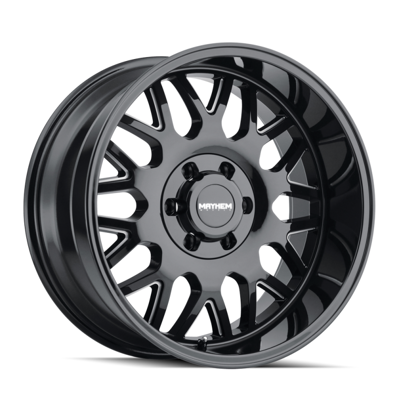 Mayhem 8110 Tripwire 20x9 / 6x135 BP / 0mm Offset / 106mm Hub Black w/ Milled Spokes Wheel