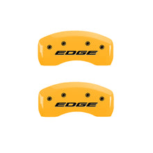 Load image into Gallery viewer, MGP 4 Caliper Covers Engraved Front &amp; Rear EDGE/2015 Yellow finish black ch