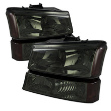 Load image into Gallery viewer, Xtune Chevy Silverado 2500HD 03-06 Crystal Headlights w/ Amber Lights Smoke HD-JH-CSIL03-AM-SM-SET