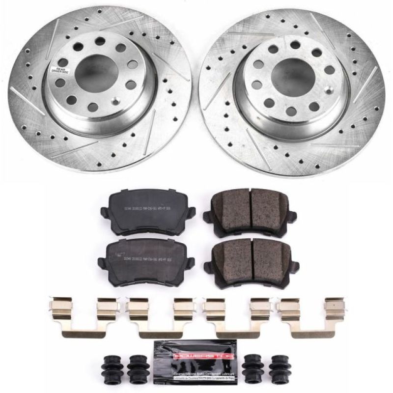 Power Stop 2009 Volkswagen Passat Rear Z23 Evolution Sport Brake Kit